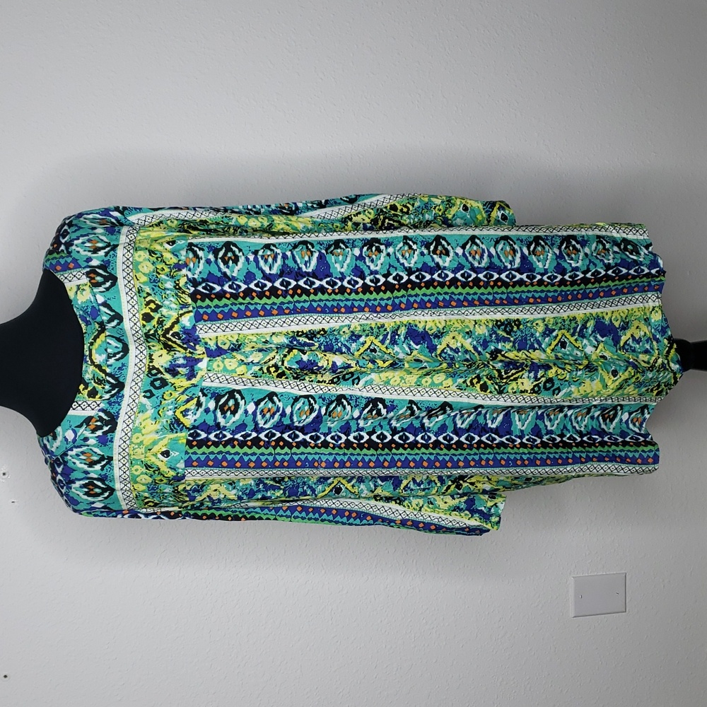 Chelsea & Theodore Viscose Button Up Long Sleeves Shirt Tunic Size 2X Bohemian - Picture 7 of 14